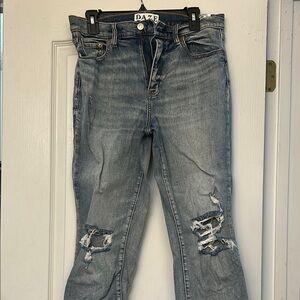 Blue Boyfriend Jeans with Relaxed Fit